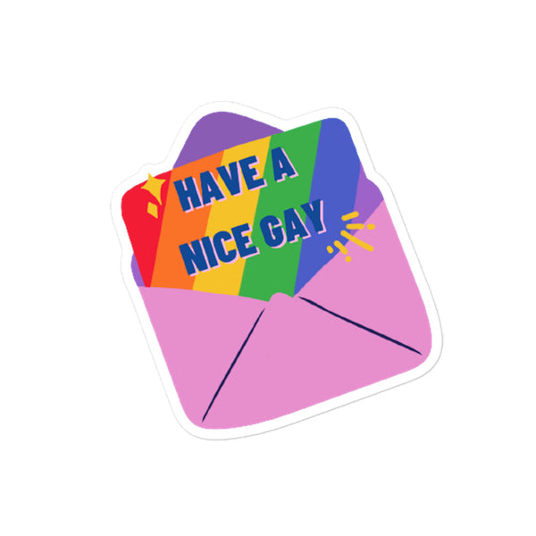 Have A Nice Gay Envelope Bubble-free stickers