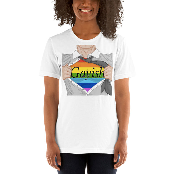 Gayish Logo White Short-Sleeve Unisex T-Shirt