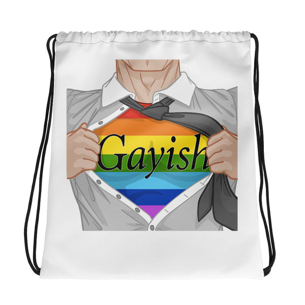 Gayish Logo Drawstring bag