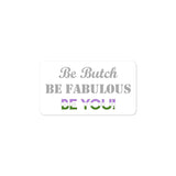 BBBFBY Genderqueer Pride Flag Sticker